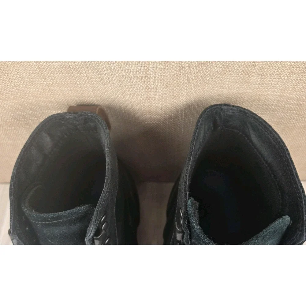 Sorel Ankeny Mid Hiker Mens 10.5 Black Nubuck Leather Waterproof Ankle Boots